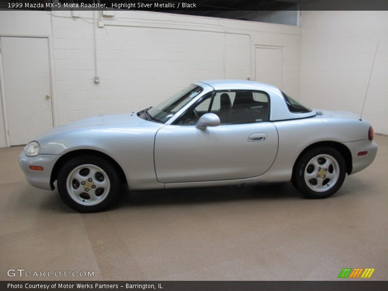 Highlight Silver Metallic / Black 1999 Mazda MX-5 Miata Roadster