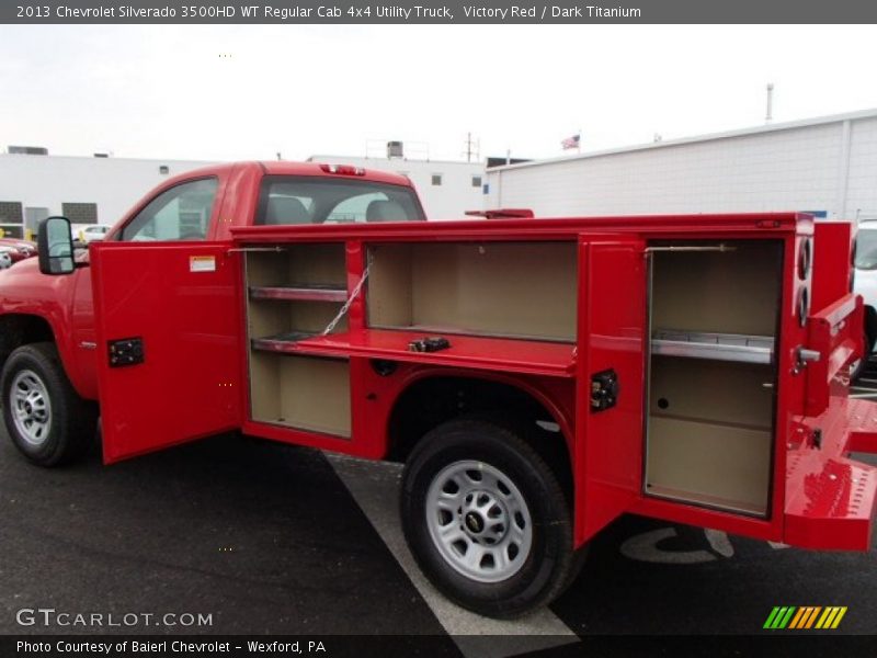 Victory Red / Dark Titanium 2013 Chevrolet Silverado 3500HD WT Regular Cab 4x4 Utility Truck