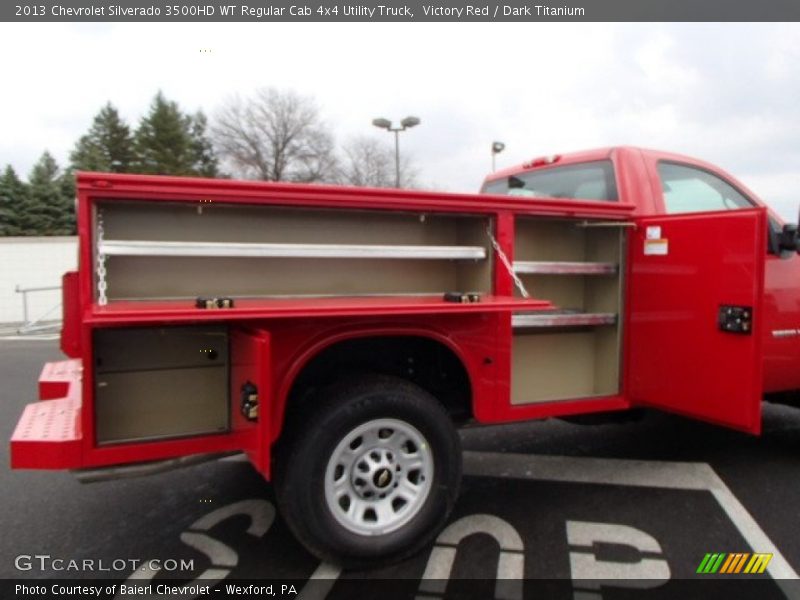 Victory Red / Dark Titanium 2013 Chevrolet Silverado 3500HD WT Regular Cab 4x4 Utility Truck