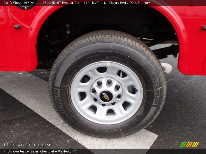 Victory Red / Dark Titanium 2013 Chevrolet Silverado 3500HD WT Regular Cab 4x4 Utility Truck