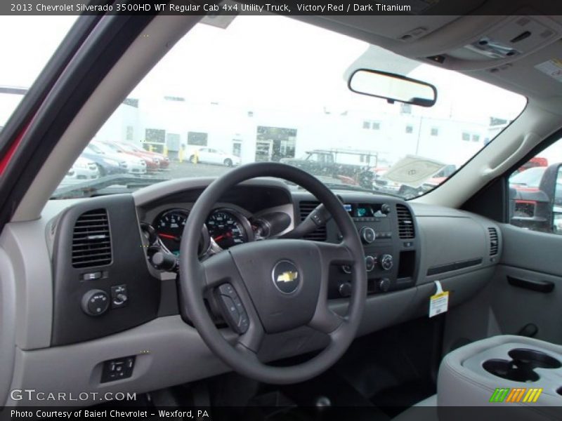 Victory Red / Dark Titanium 2013 Chevrolet Silverado 3500HD WT Regular Cab 4x4 Utility Truck