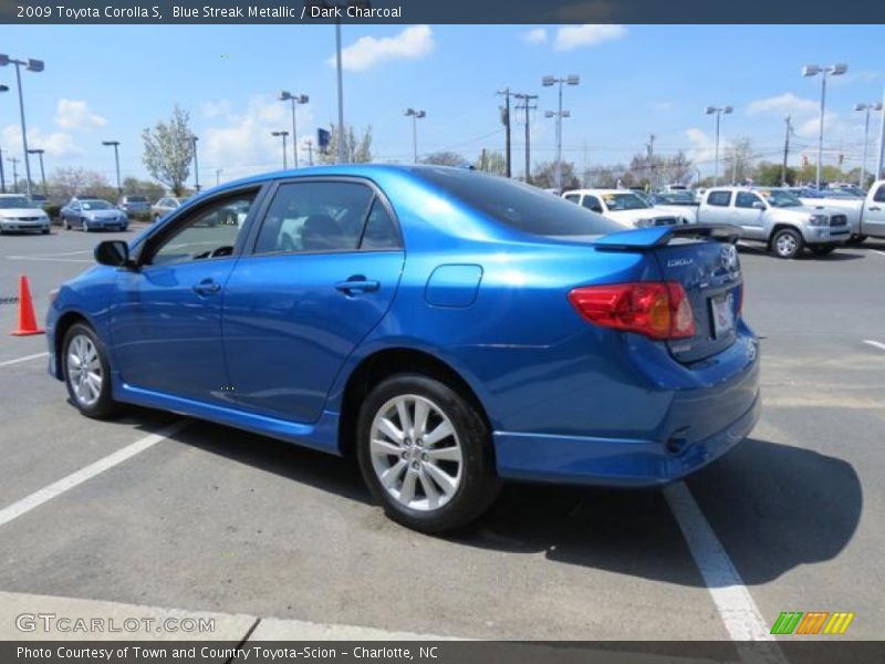 Blue Streak Metallic / Dark Charcoal 2009 Toyota Corolla S