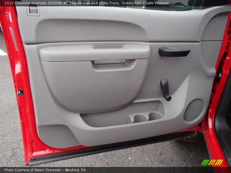 Victory Red / Dark Titanium 2013 Chevrolet Silverado 3500HD WT Regular Cab 4x4 Utility Truck