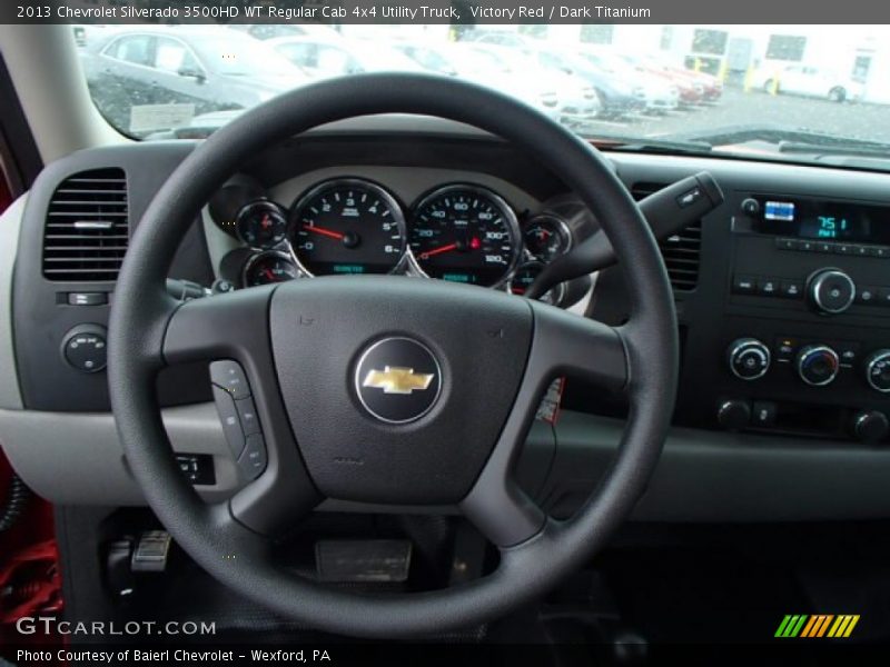 Victory Red / Dark Titanium 2013 Chevrolet Silverado 3500HD WT Regular Cab 4x4 Utility Truck