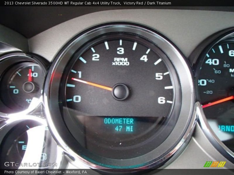 Victory Red / Dark Titanium 2013 Chevrolet Silverado 3500HD WT Regular Cab 4x4 Utility Truck