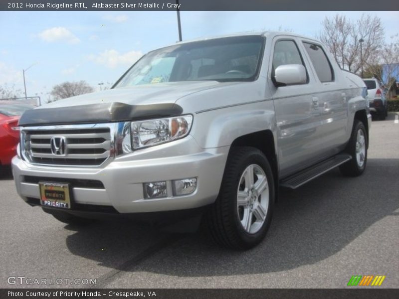 Alabaster Silver Metallic / Gray 2012 Honda Ridgeline RTL