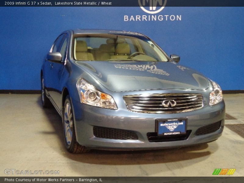 Lakeshore Slate Metallic / Wheat 2009 Infiniti G 37 x Sedan