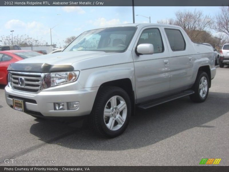Alabaster Silver Metallic / Gray 2012 Honda Ridgeline RTL