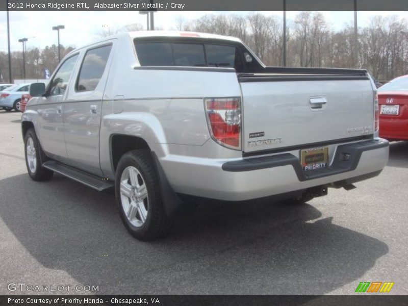 Alabaster Silver Metallic / Gray 2012 Honda Ridgeline RTL