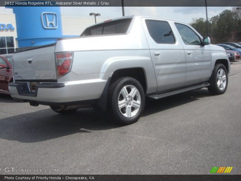 Alabaster Silver Metallic / Gray 2012 Honda Ridgeline RTL