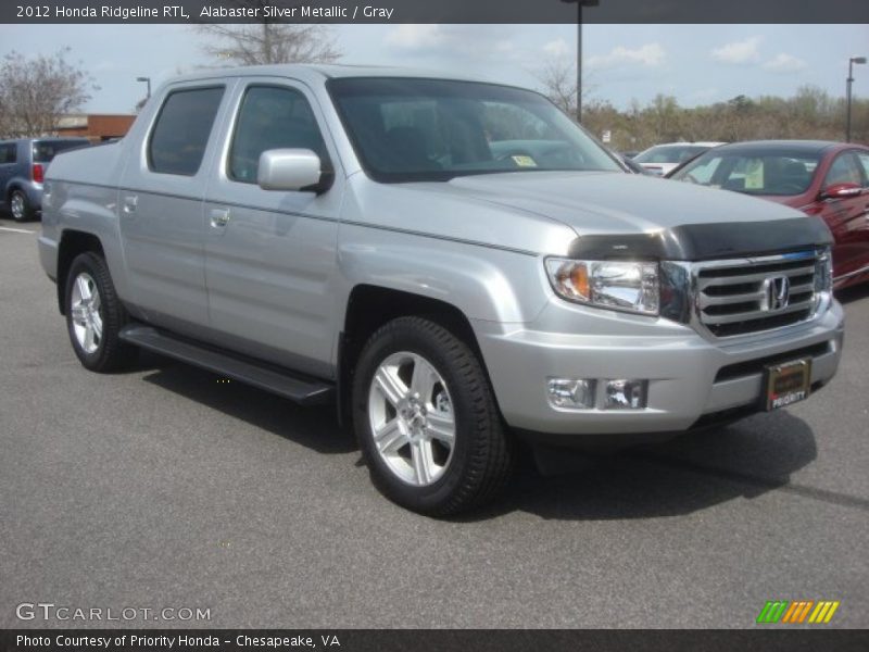 Alabaster Silver Metallic / Gray 2012 Honda Ridgeline RTL