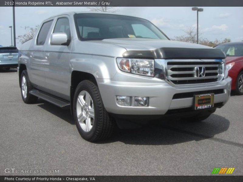 Alabaster Silver Metallic / Gray 2012 Honda Ridgeline RTL