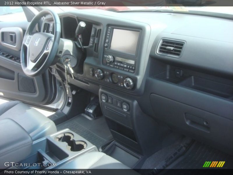 Alabaster Silver Metallic / Gray 2012 Honda Ridgeline RTL