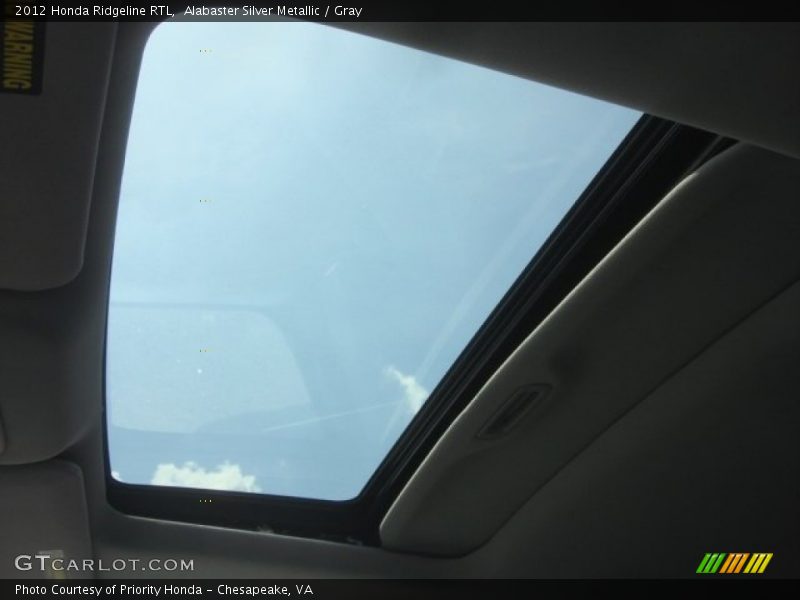 Alabaster Silver Metallic / Gray 2012 Honda Ridgeline RTL