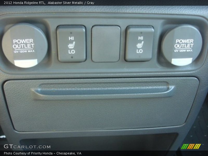 Alabaster Silver Metallic / Gray 2012 Honda Ridgeline RTL