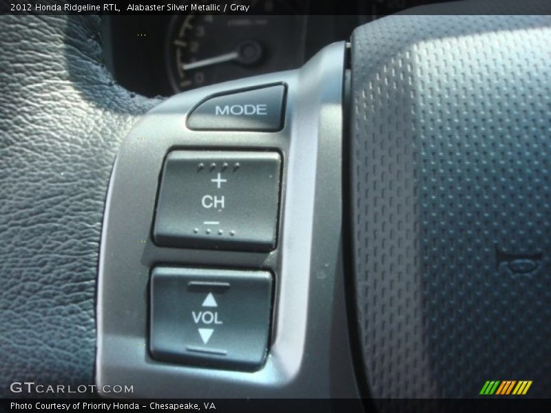 Alabaster Silver Metallic / Gray 2012 Honda Ridgeline RTL