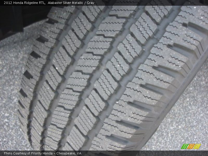 Alabaster Silver Metallic / Gray 2012 Honda Ridgeline RTL