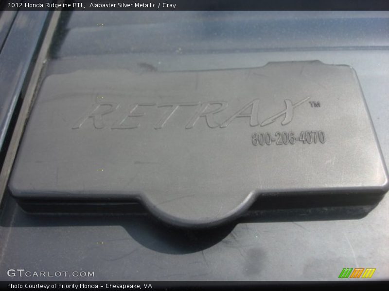 Alabaster Silver Metallic / Gray 2012 Honda Ridgeline RTL