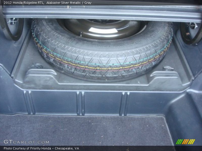 Alabaster Silver Metallic / Gray 2012 Honda Ridgeline RTL