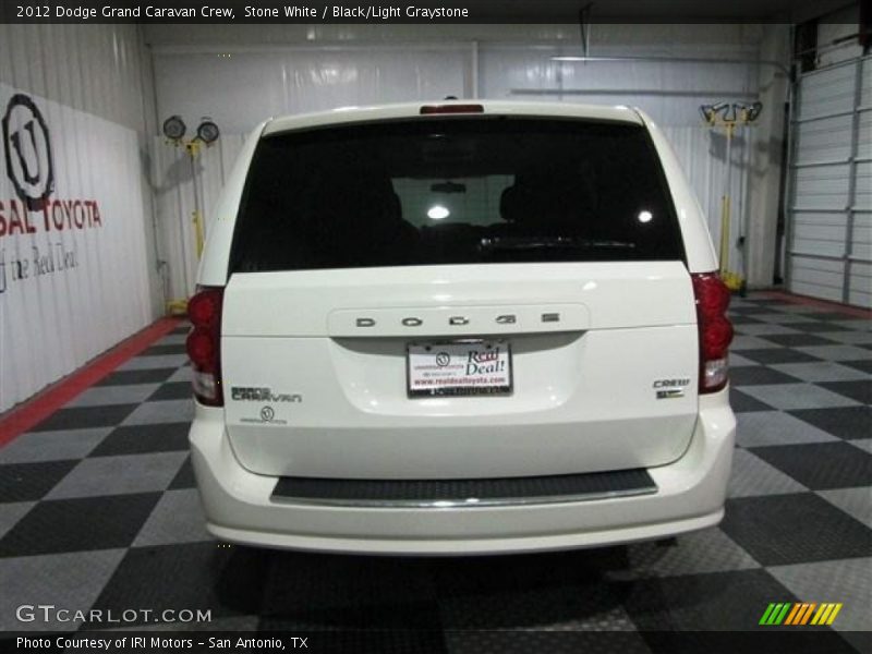 Stone White / Black/Light Graystone 2012 Dodge Grand Caravan Crew