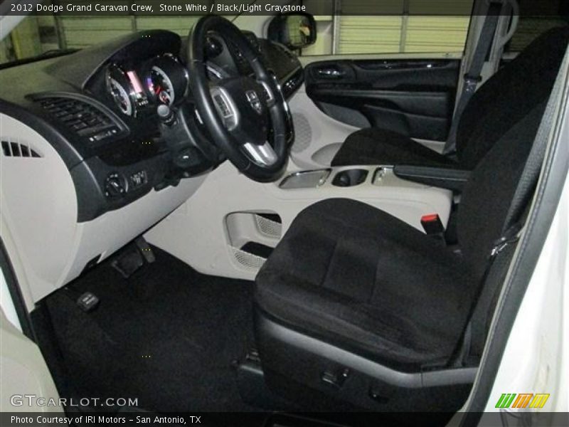 Stone White / Black/Light Graystone 2012 Dodge Grand Caravan Crew