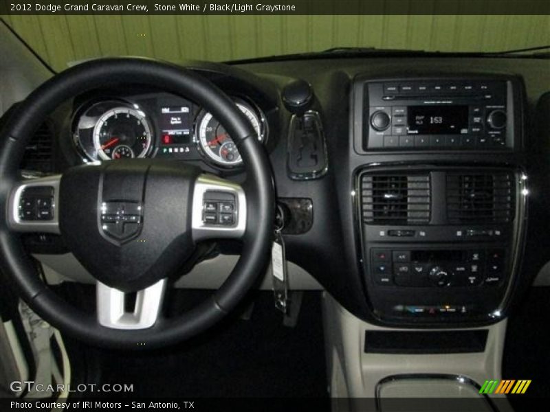 Stone White / Black/Light Graystone 2012 Dodge Grand Caravan Crew