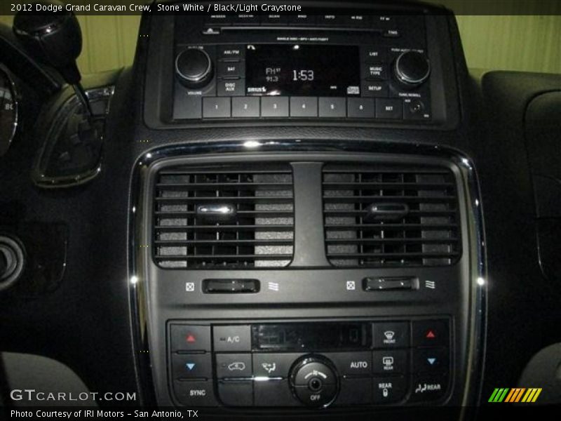 Stone White / Black/Light Graystone 2012 Dodge Grand Caravan Crew