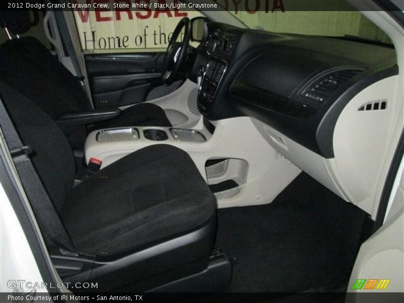 Stone White / Black/Light Graystone 2012 Dodge Grand Caravan Crew