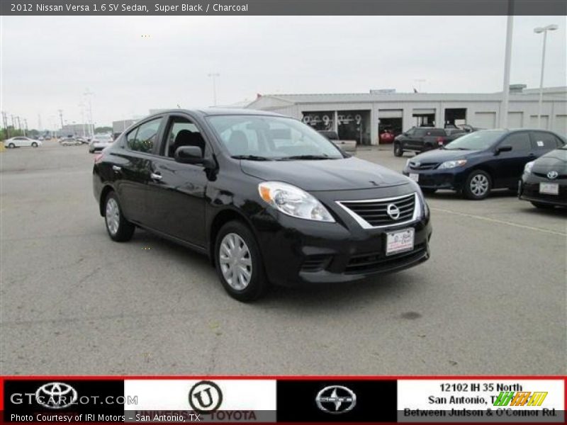 Super Black / Charcoal 2012 Nissan Versa 1.6 SV Sedan