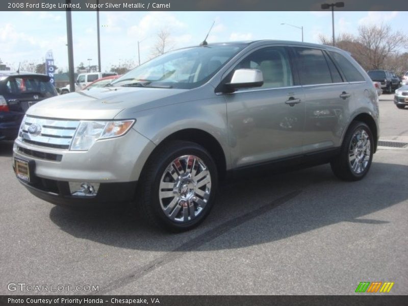 Vapor Silver Metallic / Camel 2008 Ford Edge Limited