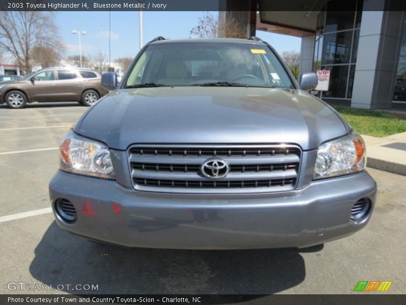 Bluestone Metallic / Ivory 2003 Toyota Highlander I4