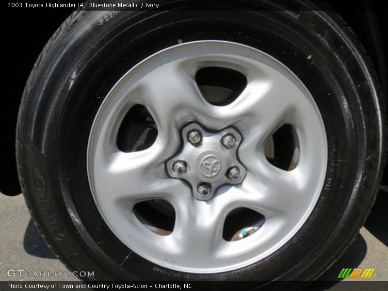 Bluestone Metallic / Ivory 2003 Toyota Highlander I4