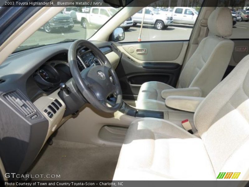 Bluestone Metallic / Ivory 2003 Toyota Highlander I4