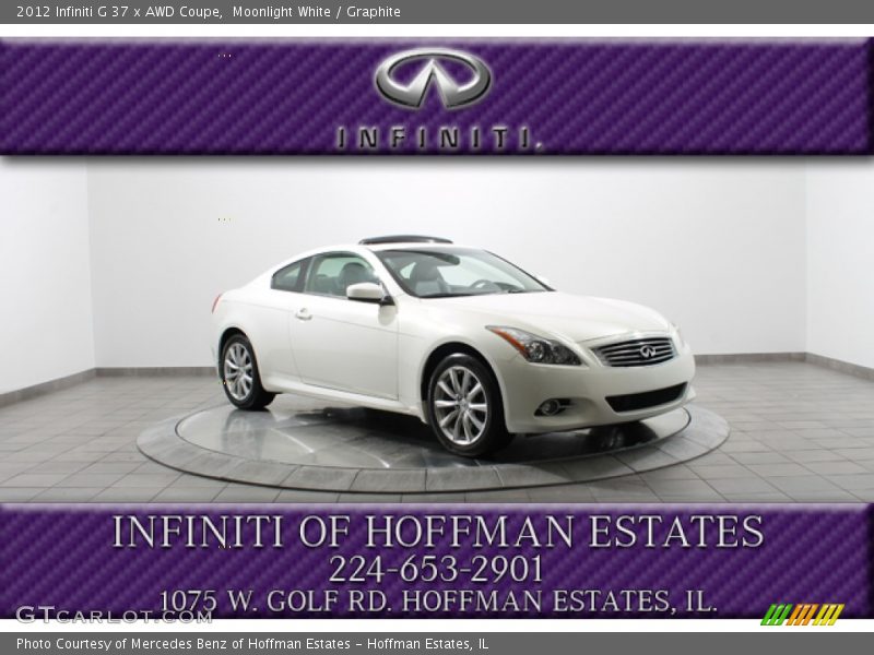 Moonlight White / Graphite 2012 Infiniti G 37 x AWD Coupe