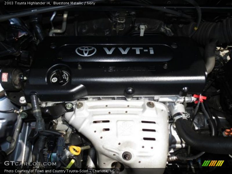 Bluestone Metallic / Ivory 2003 Toyota Highlander I4