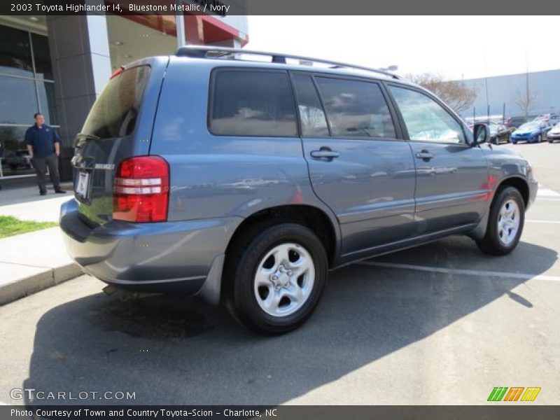 Bluestone Metallic / Ivory 2003 Toyota Highlander I4