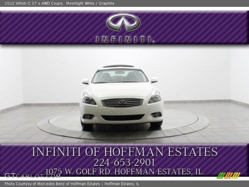 Moonlight White / Graphite 2012 Infiniti G 37 x AWD Coupe