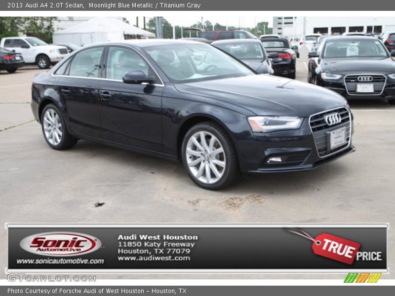 Moonlight Blue Metallic / Titanium Gray 2013 Audi A4 2.0T Sedan