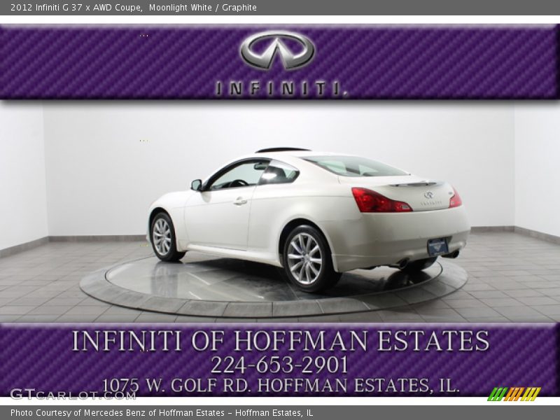 Moonlight White / Graphite 2012 Infiniti G 37 x AWD Coupe