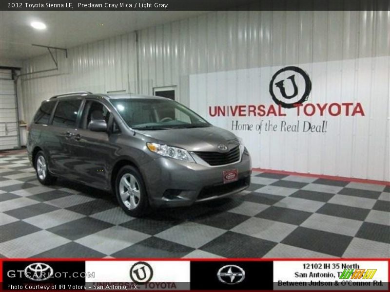 Predawn Gray Mica / Light Gray 2012 Toyota Sienna LE