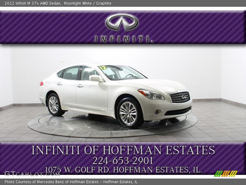 Moonlight White / Graphite 2012 Infiniti M 37x AWD Sedan