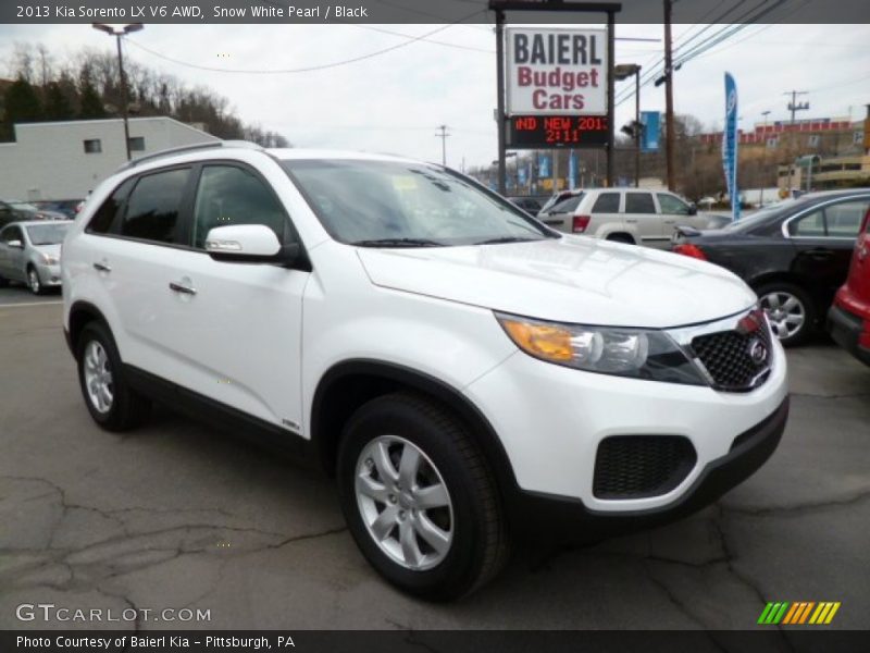 Snow White Pearl / Black 2013 Kia Sorento LX V6 AWD