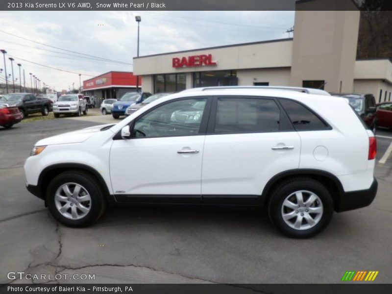 Snow White Pearl / Black 2013 Kia Sorento LX V6 AWD