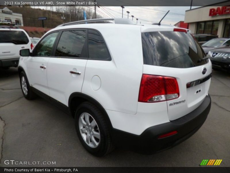 Snow White Pearl / Black 2013 Kia Sorento LX V6 AWD