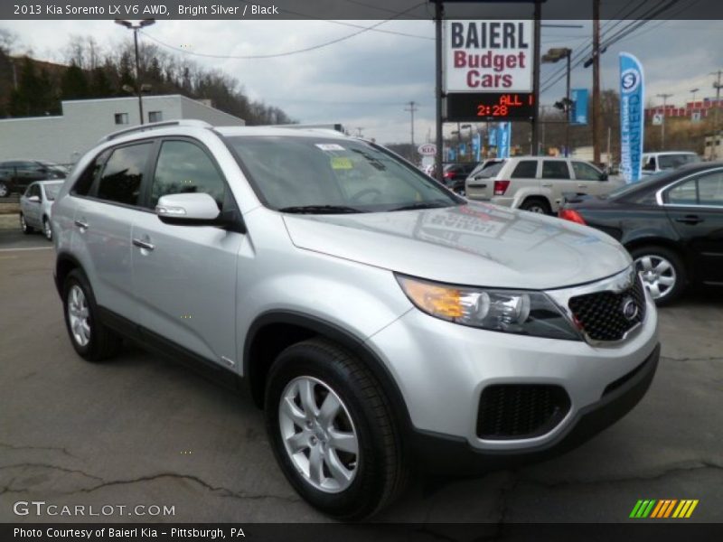 Bright Silver / Black 2013 Kia Sorento LX V6 AWD