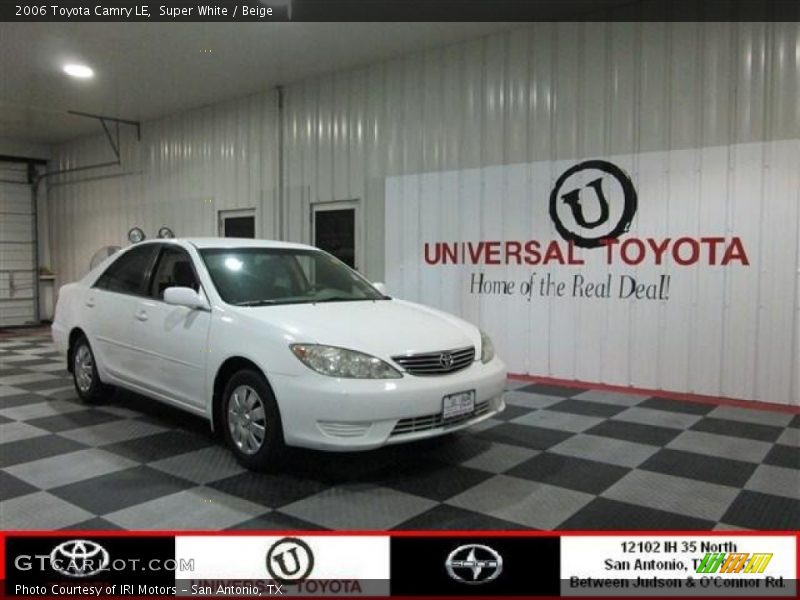 Super White / Beige 2006 Toyota Camry LE