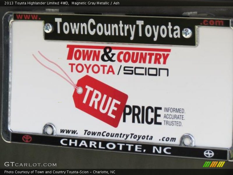 Magnetic Gray Metallic / Ash 2013 Toyota Highlander Limited 4WD