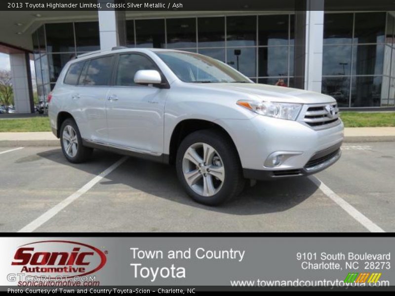 Classic Silver Metallic / Ash 2013 Toyota Highlander Limited