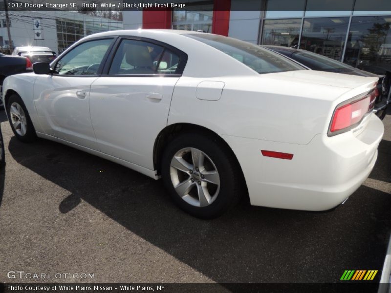 Bright White / Black/Light Frost Beige 2012 Dodge Charger SE