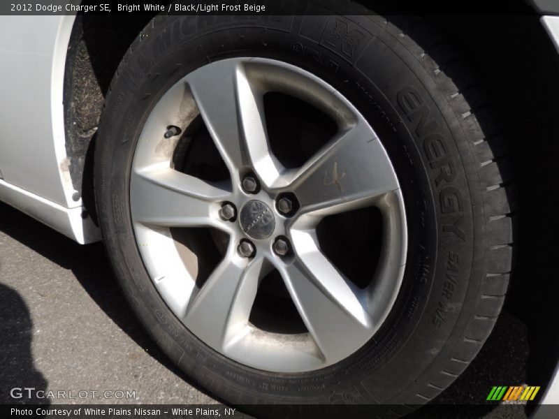 Bright White / Black/Light Frost Beige 2012 Dodge Charger SE